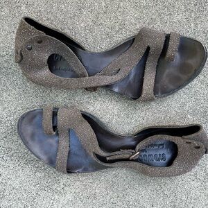 CYDWOQ 39 vintage style sandals brown/green